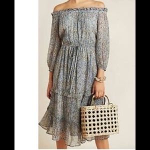NWT Anthropologie Kira off shoulder size 14 dress